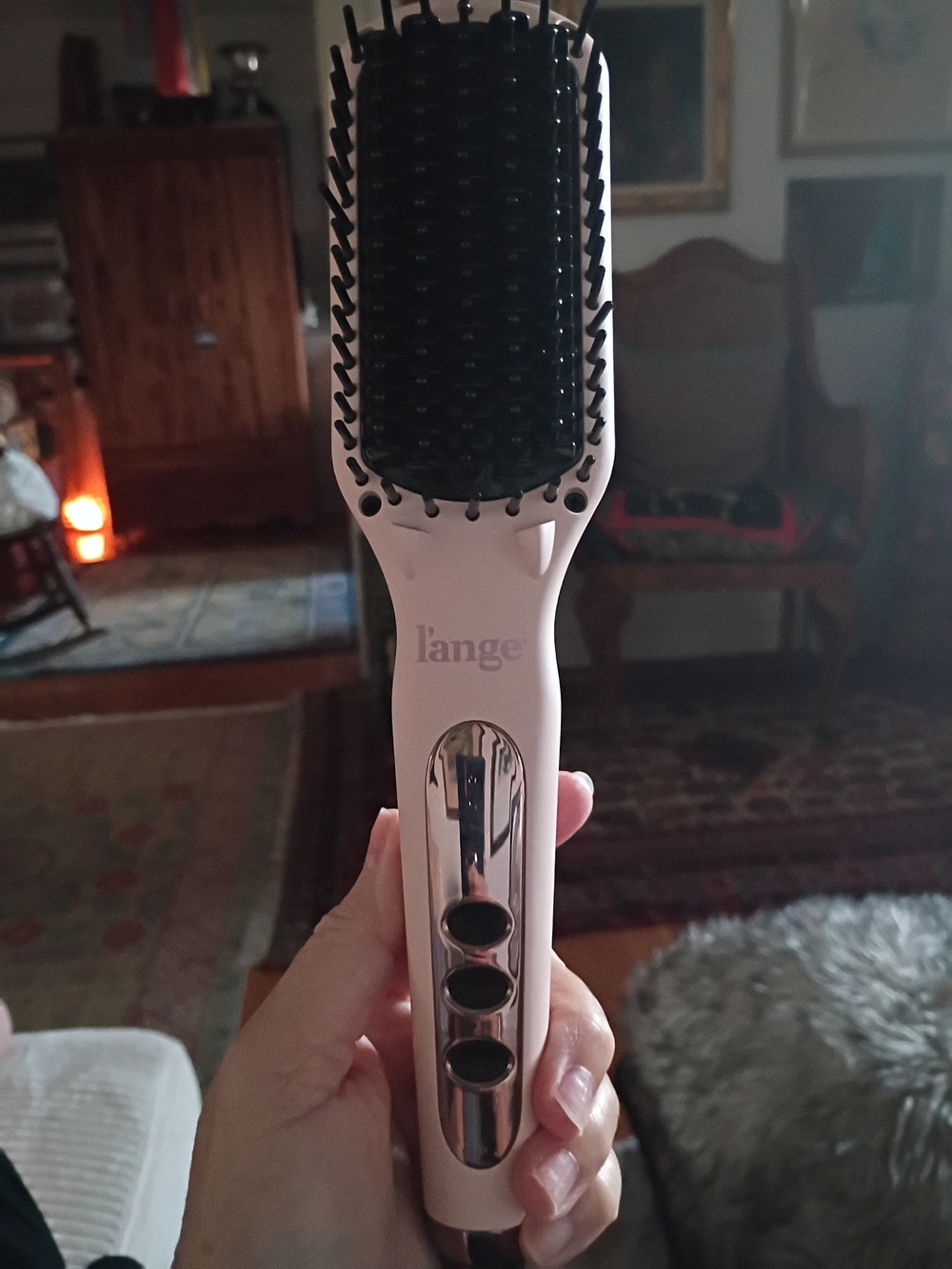 Lange Pink Straightening Brush - Smooth Finish w Dust Bag